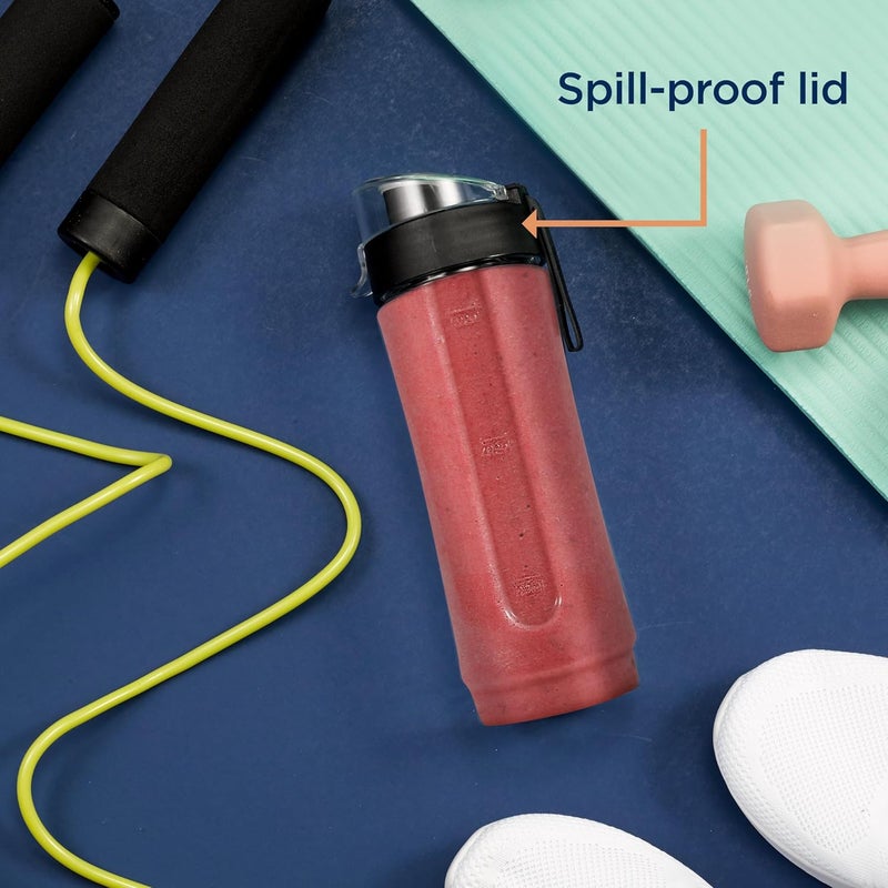 Oster خلاط شخصي MyBlend Plus سعة 20 أونصة خالي من BPA محمول 500 واط مع وظيفة لمسة واحدة وشفرة من الفولاذ المقاوم للصدأ وضمان رضا لمدة 3 سنوات - Image 5